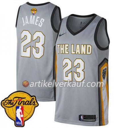 NBA Cleveland Cavaliers Trikot LeBron James 23 2018 Finals Patch Nike Grün Swingman - Herren